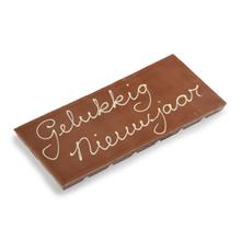 Tablet 200g Melk - Tekst GELUKKIG NIEUWJAAR