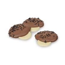 Paddestoel plat wit/melk met  Hagel