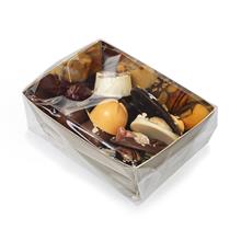 gesorteerde vegan bonbons in goud bakje 150 gram