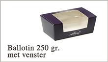 Balletins met doorzichtig venster 250 gr